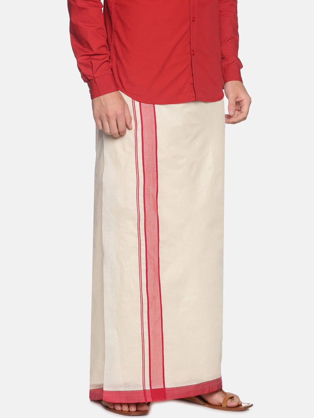 Sethukrishna Off White Traditional Kerala Double Mundu For Men - Distacart