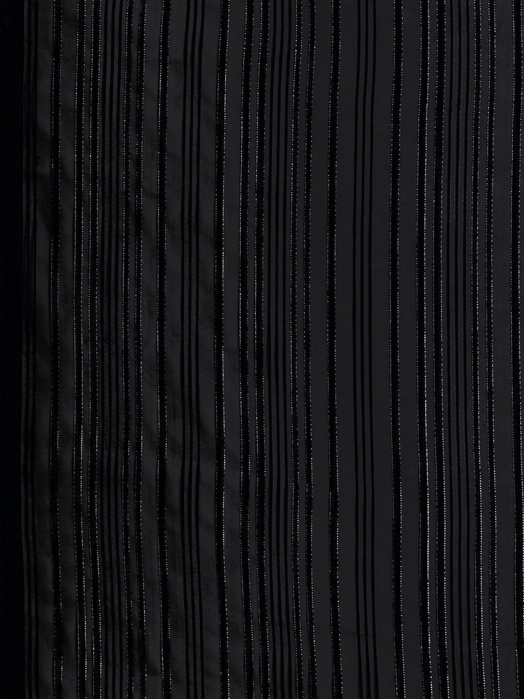 Kalini Black Women Georgette Striped Printed Saree With Blouse Piece - Distacart