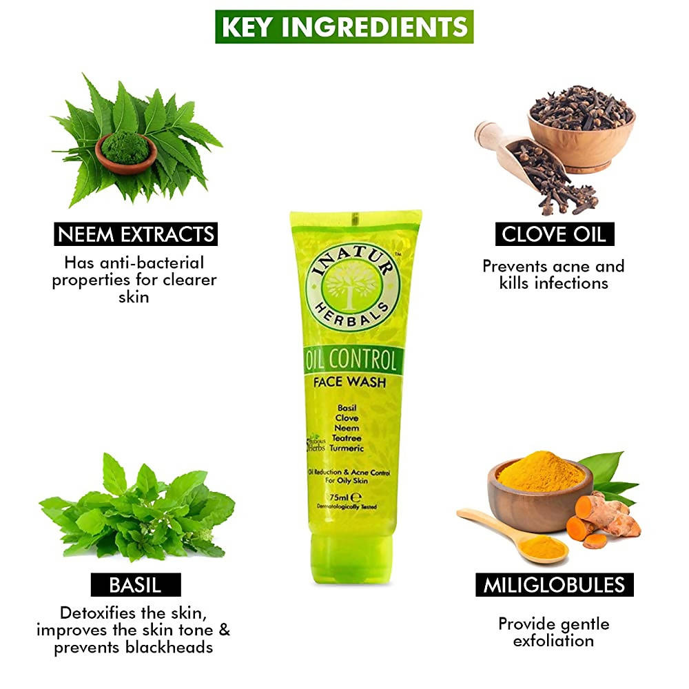 Inatur Oil Control Face Wash