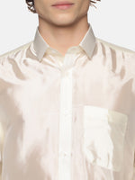 Thumbnail for Sethukrishna Cream-Coloured Solid Dhoti - Distacart