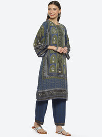 Thumbnail for Biba Women Floral Printed Kurta with Palazzos & With Dupatta - Distacart