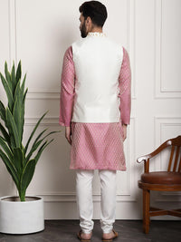 Thumbnail for Sojanya Ethnic Motifs Regular Kurta With Churidar & With Nehru Jacket - Distacart