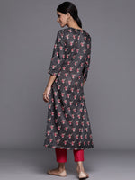 Thumbnail for Biba Women Black & Red Ethnic Motifs Printed Kurta - Distacart