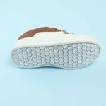 Thumbnail for Tiny Bugs Boys Lace Up Casual Shoes - White & Brown - Distacart
