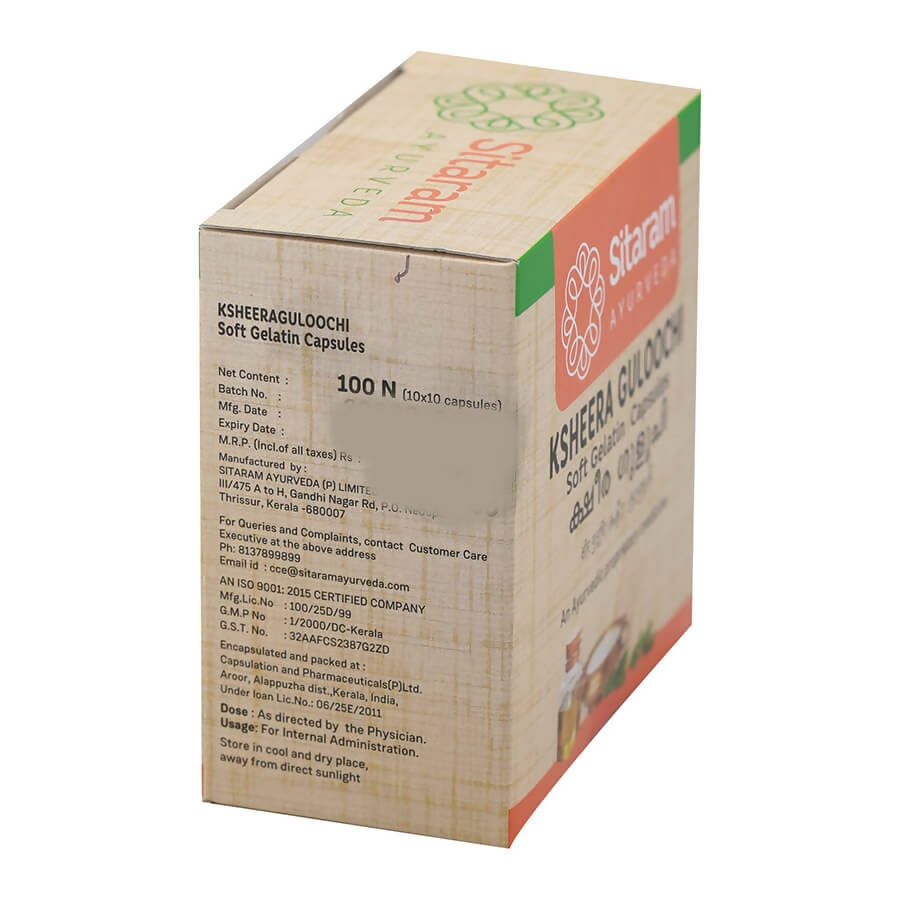 Sitaram Ayurveda Ksheera Guloochi Capsules
