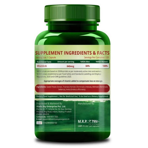 Himalayan Organics Plant Based Vitamin A Capsules - Distacart