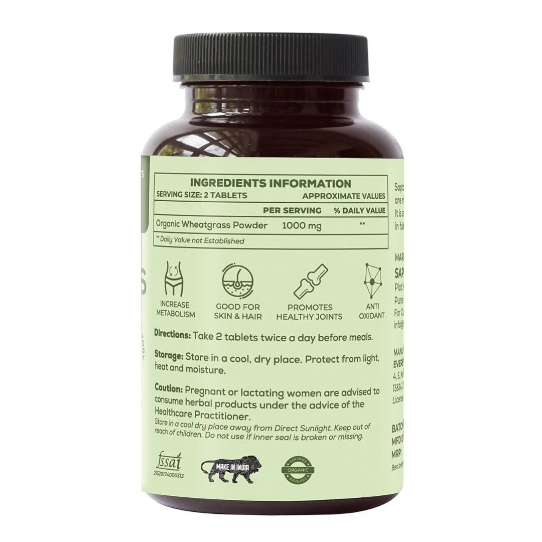 Saptamveda Organic Wheat Grass Tablets - Distacart
