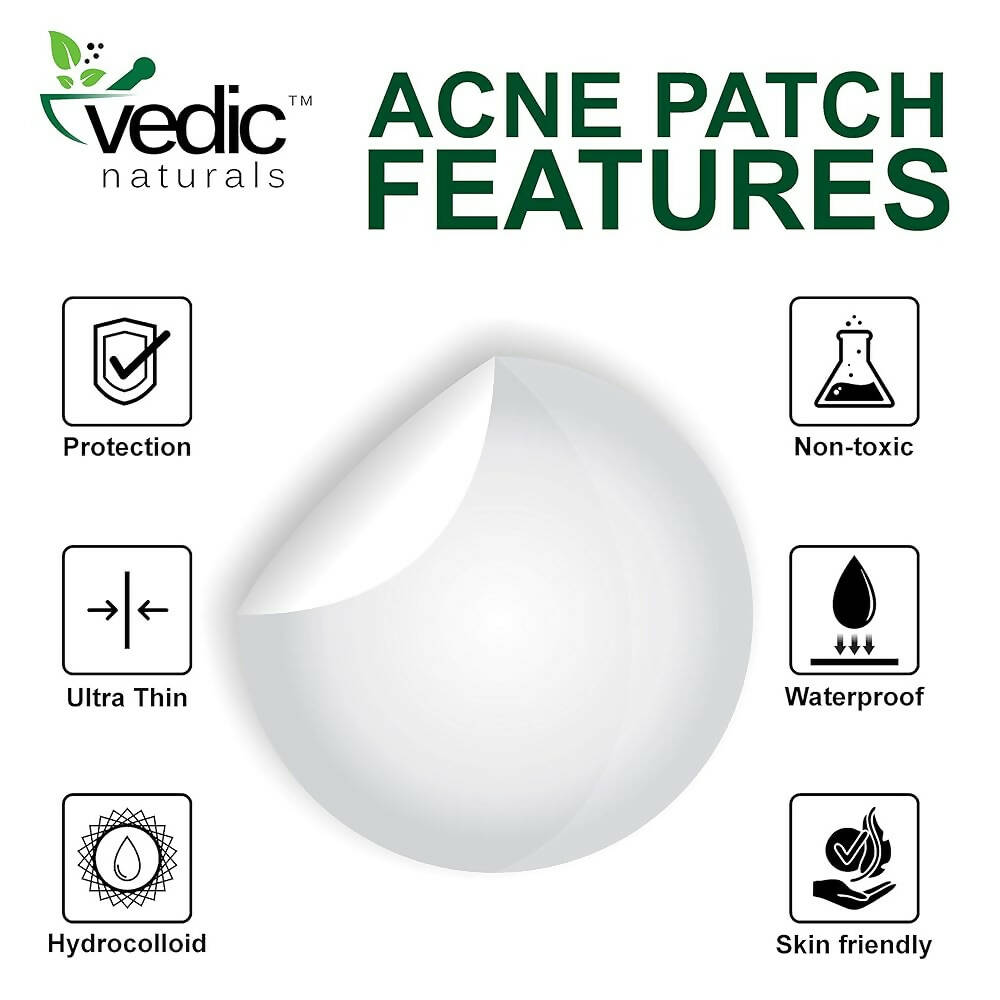 Vedic Naturals Acne Pimple Patches For Face & Skin Treatment - Distacart