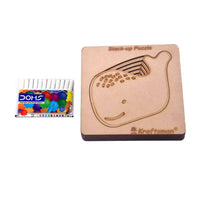 Thumbnail for Kraftsman Stack Up Puzzles/ Layered Puzzle Fish Shape For Kids | Color Kit Included | 6 Pieces Puzzle - Distacart