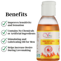 Thumbnail for Vigini Plus Natural Actives Fiery Hot Men's Performance Lubricant Delay Oil - Distacart