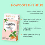 Thumbnail for BBETTER Veda Curcumin C3 Complex (95%) Capsules with Piperine & MCT - Distacart