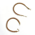 Thumbnail for Mominos Fashion Kamal Johar Red Kundan Anklets
