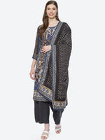 Thumbnail for Biba Women Blue Printed Kurta with Palazzos & With Dupatta - Distacart