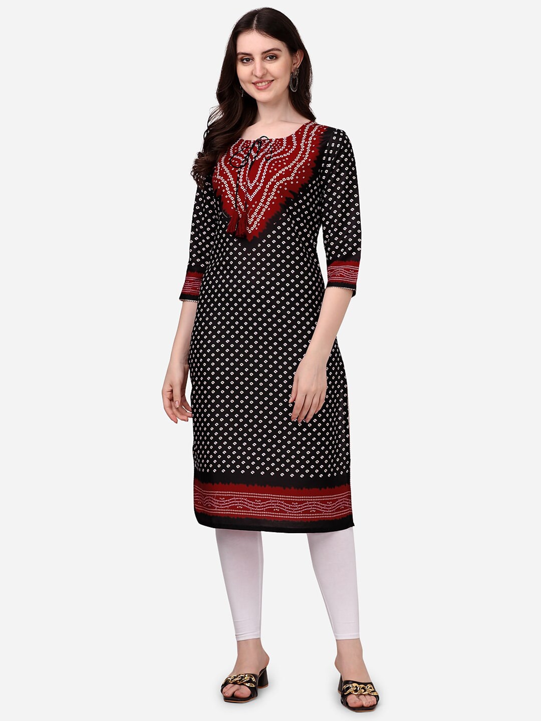 HERE&NOW Bandhani Printed Kurta - Distacart