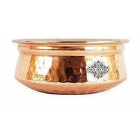 Thumbnail for Steel Copper Handi Bowl Hammered Design Serving Dishes - Set of 4 - Distacart