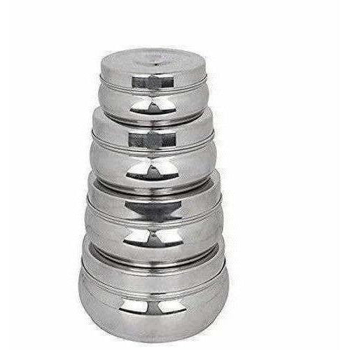 Stainless Steel Food Storage Containers - Storage Boxes - Set Of 4 Pieces - Distacart