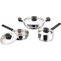 Thumbnail for Cookware Stainless Steel - Set of 3 Pieces - Distacart