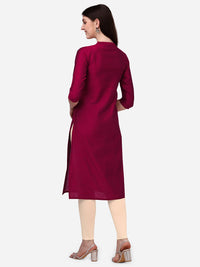 Thumbnail for HERE&NOW Women Floral Embroidered Thread Work Floral Kurta - Distacart