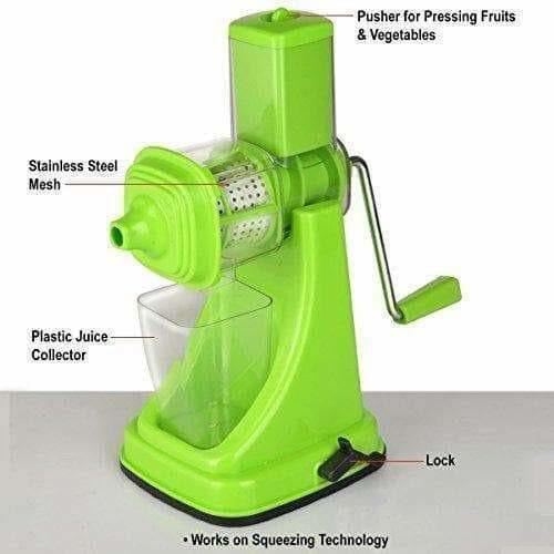 Green Color - Plastic Fruit and Vegetable Juicer Combo Set, 9-Pieces - Distacart
