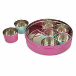 Thumbnail for Stainless Steel Made Masala Box Spice Box Masala Dabba Container With Glass Lid 7 Compartments With 1 Spoon - Distacart