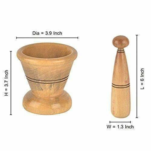 Wooden Spice Masher Mortar & Pestle - Distacart