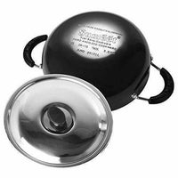 Thumbnail for Hard Anodised Deep Kadhai With Stainless Steel Lid - Distacart