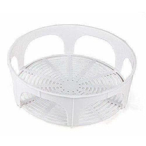 Roti Plus Plastic Casserole with Lid - White & Grey Color Combination - Distacart