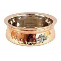 Thumbnail for Steel Copper Handi Bowl Hammered Design Serving Dishes - Set of 4 - Distacart