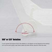 Thumbnail for Folding Plastic Kitchen Dish Rack Stand Plate Holder for Bowls Plates - 2 Slots - Distacart