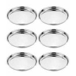 Thumbnail for Stainless Steel Dinner Plates Set Of 6 - Distacart