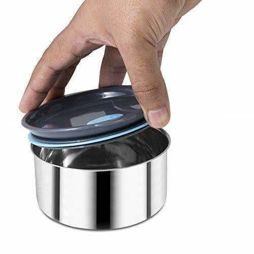 Stainless Steel Lunch Box Set with Pouch, 250ml, Set of 4 - Distacart