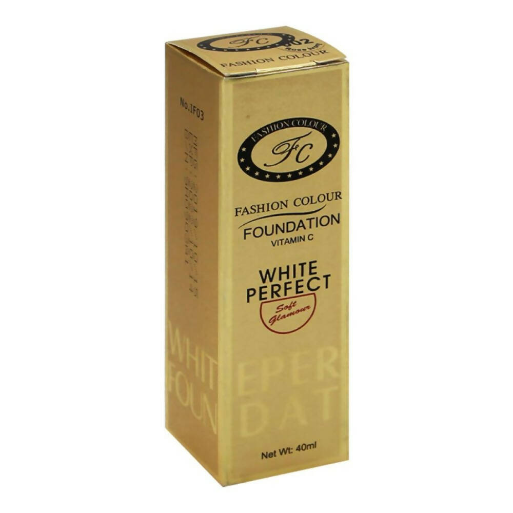 Fashion Colour White Perfect Vitamin C Foundation-01 Pearl White (Fair Skin Tone) - Distacart