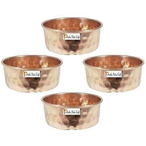 Pure Copper Serving Bowl - Dinner Bowl - Set Of 6 - Distacart