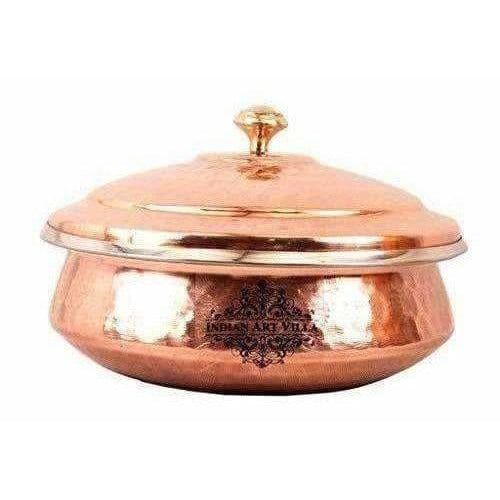 Steel Copper Handi Bowl With Lid - Distacart