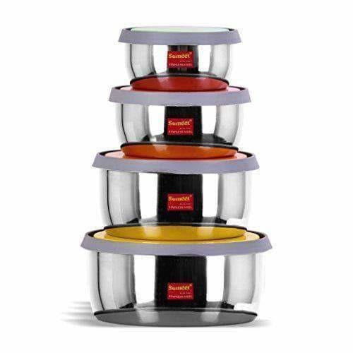Stainless Steel Food Storage Airtight & Leak Proof - Set of 4 Containers - Distacart