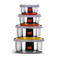 Thumbnail for Stainless Steel Food Storage Airtight & Leak Proof - Set of 4 Containers - Distacart