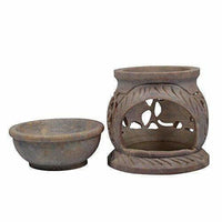 Thumbnail for Handcrafted Soapstone Aroma Burner, Oil Diffuses - Distacart