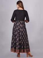 Thumbnail for Kalini Women Black Ethnic Motifs Printed Anarkali Kurta - Distacart