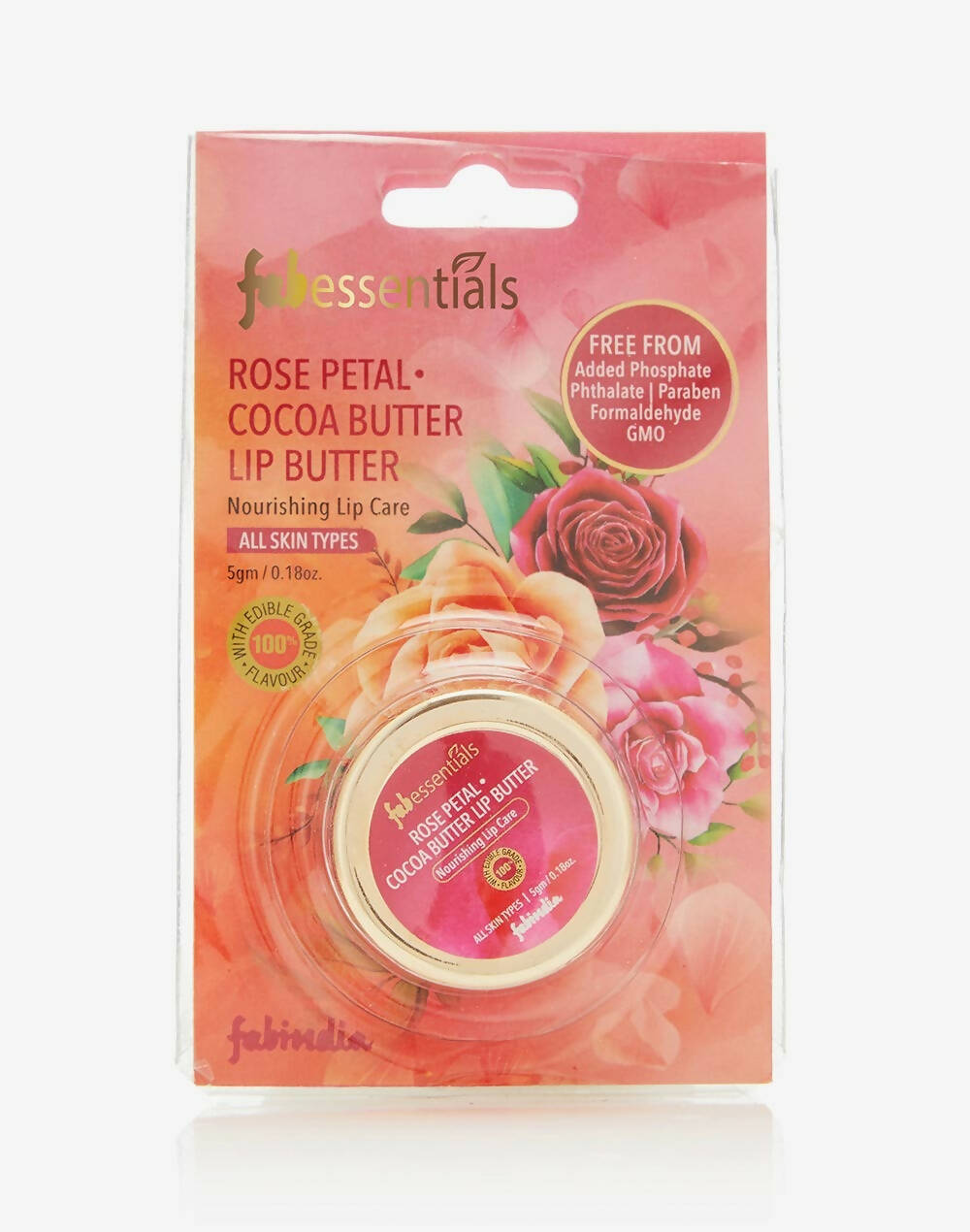 Fabessentials Rose Petal Cocoa Butter Lip Butter - Distacart
