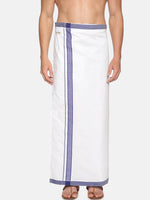 Thumbnail for Sethukrishna Men Pack Of 2 Solid Cotton Dhotis - Distacart