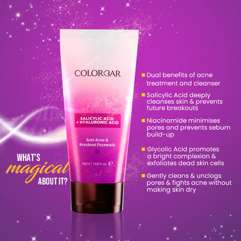 Colorbar Anti Acne & Breakout Facewash - Distacart
