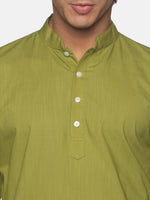 Thumbnail for Sethukrishna Green Pure Cotton Kurta with Pyjamas For Men - Distacart