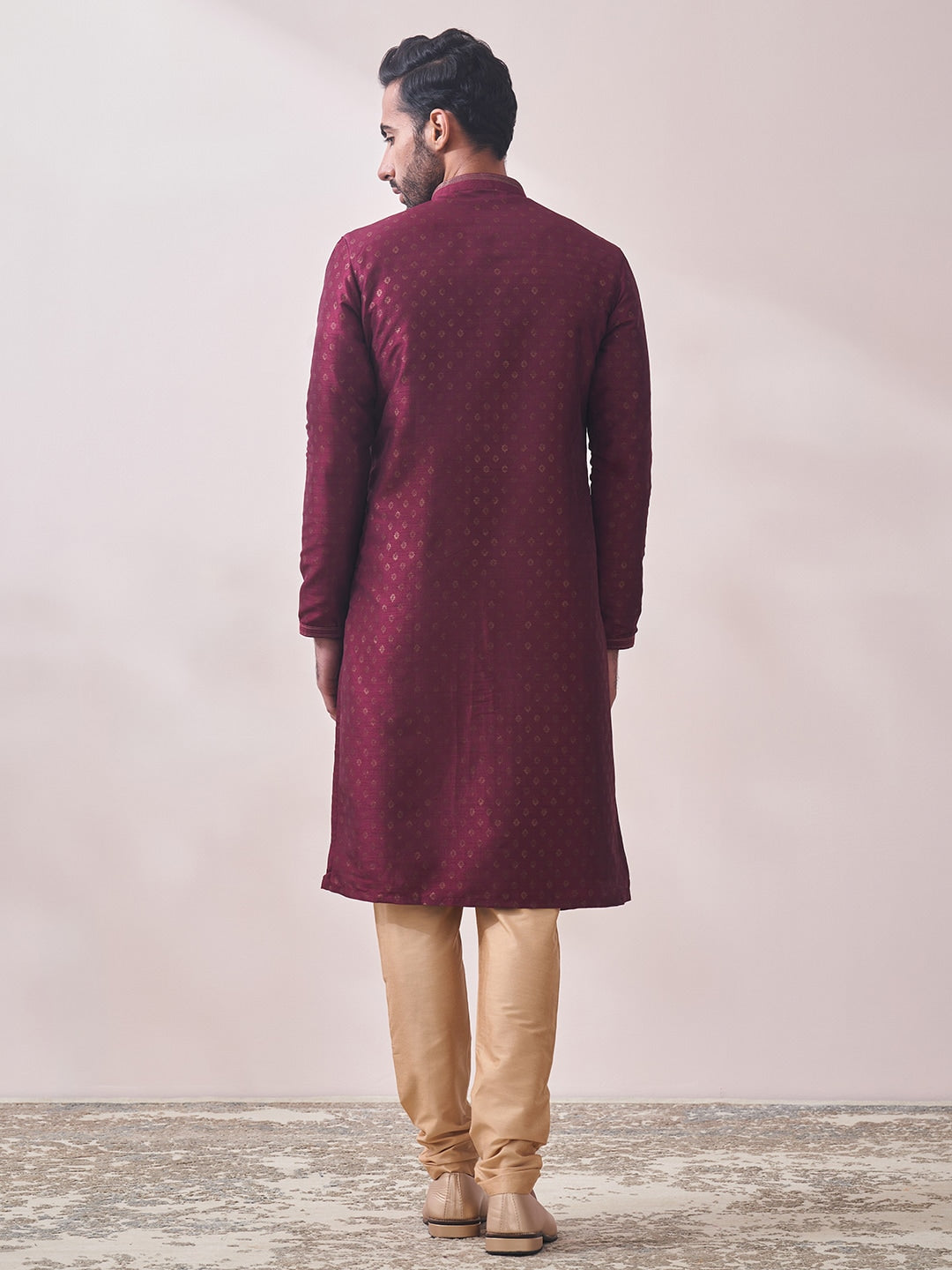 Manyavar Men Ethnic Motifs Printed Kurta with Churidar - Distacart