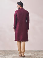 Thumbnail for Manyavar Men Ethnic Motifs Printed Kurta with Churidar - Distacart