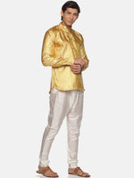 Thumbnail for Sethukrishna Men Gold-Toned Kurta with Pyjamas - Distacart
