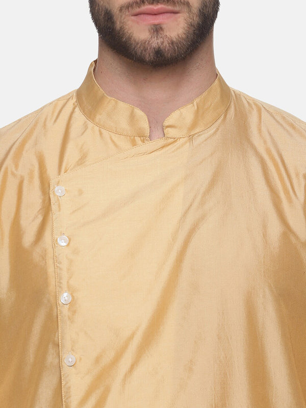 Sethukrishna Men Beige Kurta with Dhoti Pants - Distacart