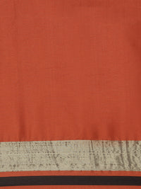 Thumbnail for Saree Mall Rust & Gold-Toned Woven Design Silk Blend Uppada Sarees - Distacart
