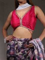 Thumbnail for Tikhi Imli Floral Printed Satin Saree - Distacart