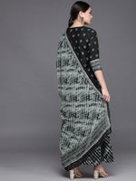 Thumbnail for Biba Women Black & Grey Ethnic Printed Regular Kurta with Palazzos & Dupatta - Distacart