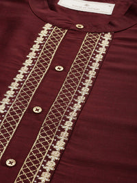 Thumbnail for House of Pataudi Men Embroidered Jashn Kurta - Distacart